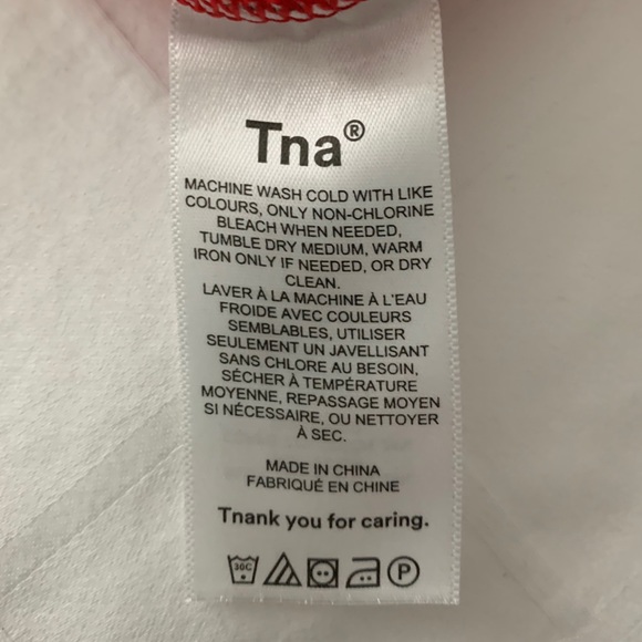 TNA Red Oversized crew Sweatshirt-SZ 1 - Picture 7 of 7